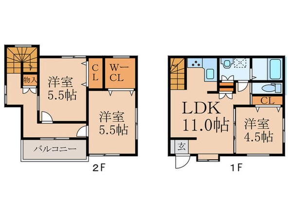 酒井戸建ての物件間取画像